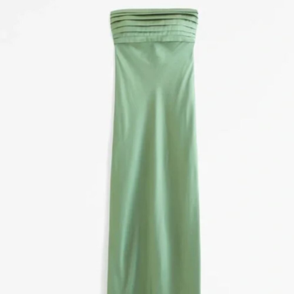 Abercrombie & Fitch Emerson Sage Green Strapless Tube Dress | Size M